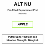 Alt Nu - Replacement Pods - 2% & 2.85% Nicotine - 2 Pods Per Pack - Image 15