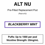 Alt Nu - Replacement Pods - 2% & 2.85% Nicotine - 2 Pods Per Pack - Image 5