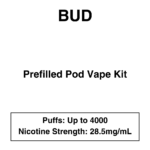 Bud - Closed Pod Vape Kit with reusable battery - 4000 Puffs - 28mg/ml Nicotine