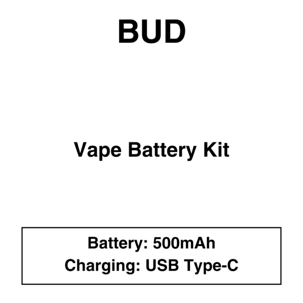 Bud - Battery Kit (Pods Not Included) - 500mAh - Type C USB - Image 1