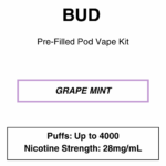 Bud - Closed Pod Vape Kit with reusable battery - 4000 Puffs - 28mg/ml Nicotine - Image 4
