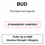 Bud - Closed Pod Vape Kit with reusable battery - 4000 Puffs - 28mg/ml Nicotine - Image 6