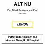 Alt Nu - Replacement Pods - 2% & 2.85% Nicotine - 2 Pods Per Pack - Image 28