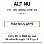 Alt Nu - Replacement Pods - 2% & 2.85% Nicotine - 2 Pods Per Pack - Image 27