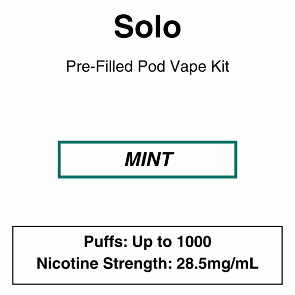 Solo - Pod Kit - 1 Pod + 1 Battery - 1000 Puffs - 2.8% (28.5mg/ml) - Image 6