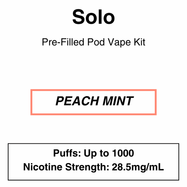 Solo - Pod Kit - 1 Pod + 1 Battery - 1000 Puffs - 2.8% (28.5mg/ml) - Image 4
