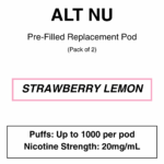 Alt Nu - Replacement Pods - 2% & 2.85% Nicotine - 2 Pods Per Pack - Image 8