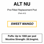 Alt Nu - Replacement Pods - 2% & 2.85% Nicotine - 2 Pods Per Pack - Image 23