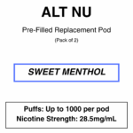 Alt Nu - Replacement Pods - 2% & 2.85% Nicotine - 2 Pods Per Pack - Image 22