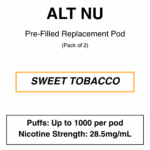 Alt Nu - Replacement Pods - 2% & 2.85% Nicotine - 2 Pods Per Pack - Image 21
