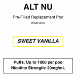 Alt Nu - Replacement Pods - 2% & 2.85% Nicotine - 2 Pods Per Pack - Image 17