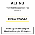 Alt Nu - Replacement Pods - 2% & 2.85% Nicotine - 2 Pods Per Pack - Image 37