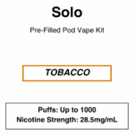 Solo - Pod Kit - 1 Pod + 1 Battery - 1000 Puffs - 2.8% (28.5mg/ml) - Image 2