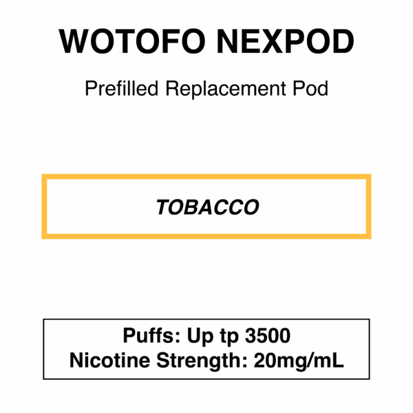 Wotofo-nexPOD Stick-Replacement Pod-3500 Puffs-20mg/ml Nicotine - Image 9