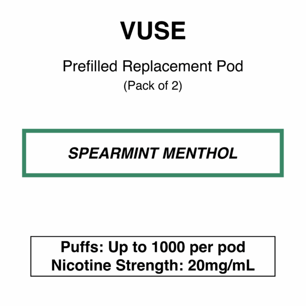 Vuse - eLiquids - Spearmint Menthol - 1.6%(18mg/ml) / 2.5%(28.5mg/ml) - Image 2