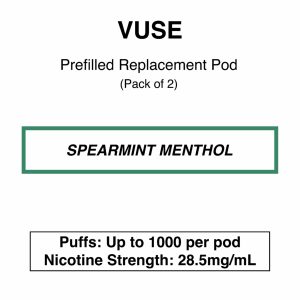 Vuse - eLiquids - Spearmint Menthol - 1.6%(18mg/ml) / 2.5%(28.5mg/ml) - Image 3