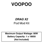 Voopoo - Drag X2 - Pod Mod Kit - 5ml - Compatible with PnP X Coils
