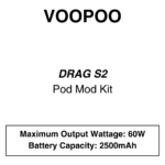Voopoo - Drag S2 - Pod Mod - 5ml - Compatible with PnP X Coils