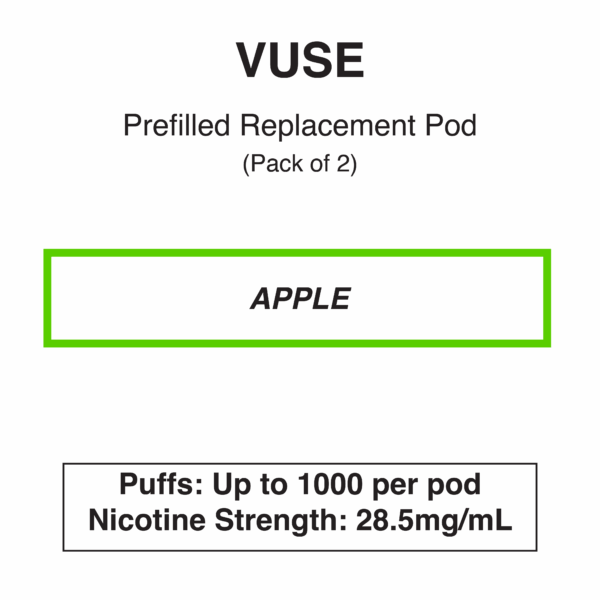 Vuse - eLiquids - Apple Sour - 2.5% (28.5mg) - Image 1