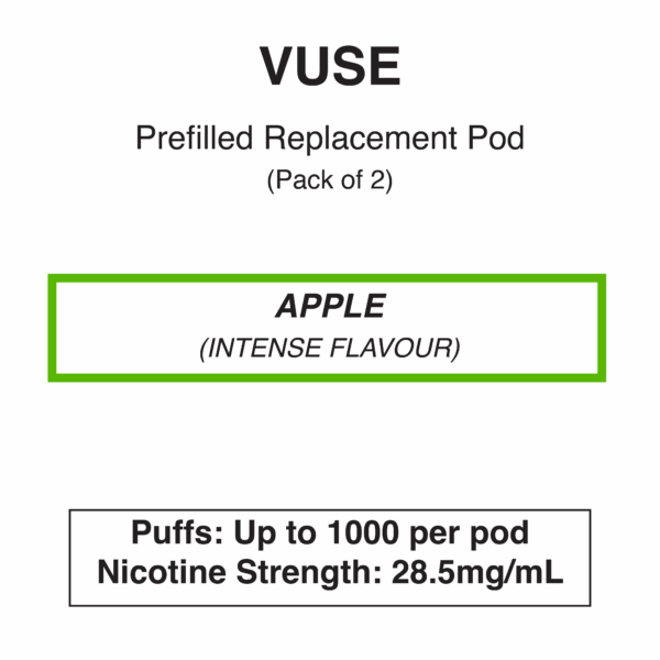Vuse - eLiquids - Apple Sour - 2.5% (28.5mg) - Image 2