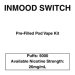 Inmood Switch Pod Vape Kit with reusable battery - 5000 Puffs -  with changeable pod option|Child Lock|Removable Battery