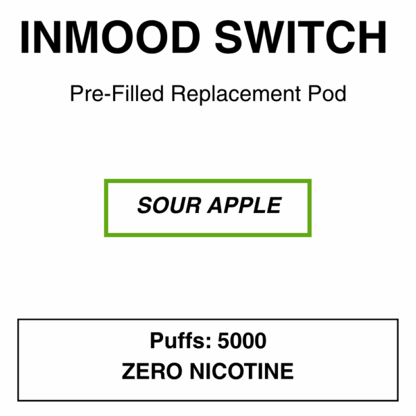 Inmood Switch Pod System/Disposable Vape Replacement Pod - 5000 Puffs - 0% (No Nicotine) - Image 6