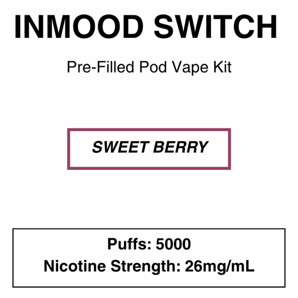 Inmood Switch Pod Vape Kit with reusable battery - 5000 Puffs -  with changeable pod option|Child Lock|Removable Battery - Image 3