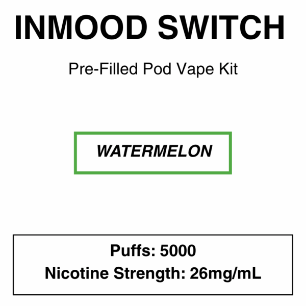 Inmood Switch Pod Vape Kit with reusable battery - 5000 Puffs -  with changeable pod option|Child Lock|Removable Battery - Image 6