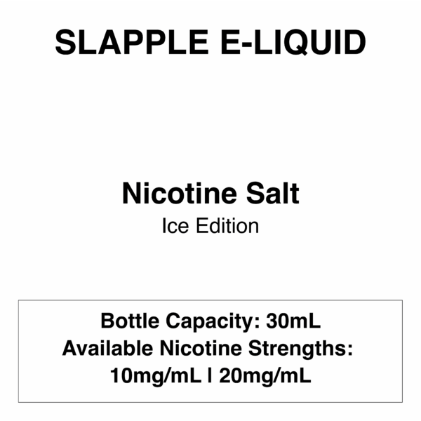 Slapple E-Liquid - Nicotine Salt - Ice Edition - 10mg/mL & 20mg/mL Nicotine Strength - Image 1