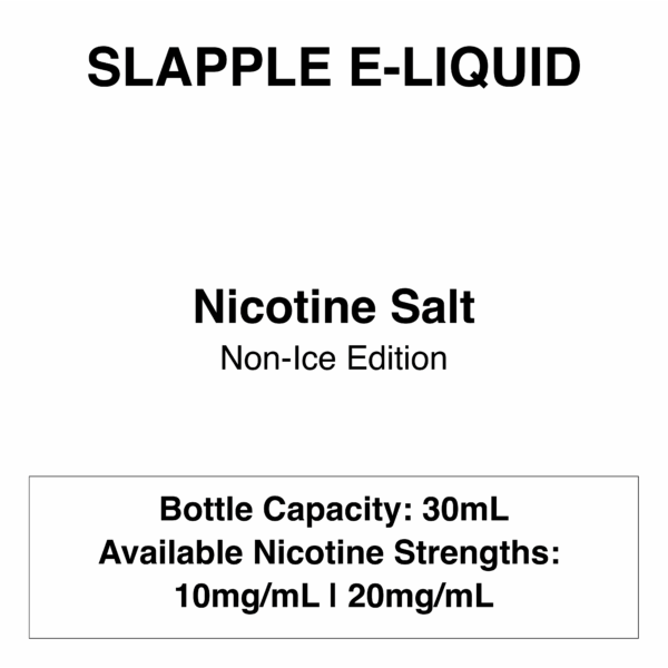 Slapple E-Liquid - Nicotine Salt - Non Ice Edition - 10mg/mL & 20mg/mL Nicotine Strength - Image 1