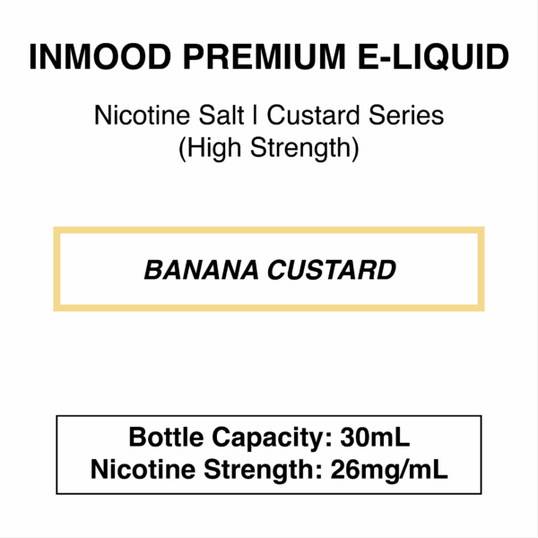 Inmood Premium E-Liquid - Custard Range - 16mg/26mg Nicotine - 30ml - Image 3