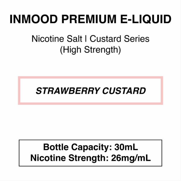 Inmood Premium E-Liquid - Custard Range - 16mg/26mg Nicotine - 30ml - Image 4
