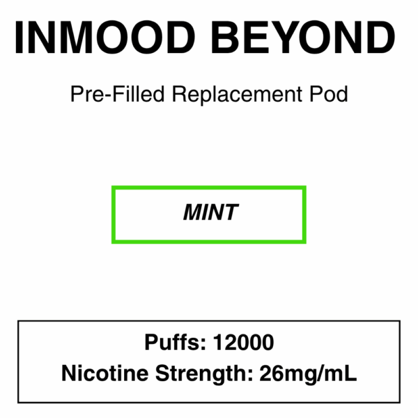 Inmood Beyond Closed Pod Vape - Replacement Pods - up to 12000 Puffs - 26mg/ml Nicotine - Image 19