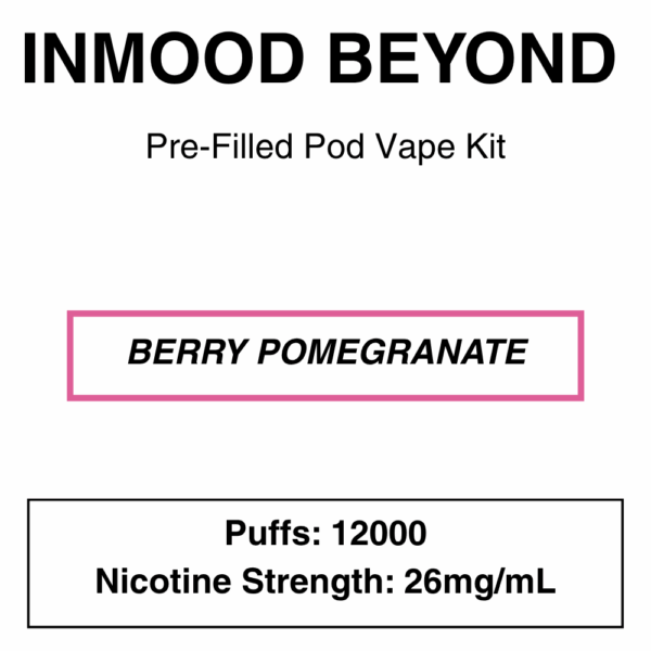 Inmood Beyond Closed Pod Vape Kit with reusable battery - up to 12000 Puffs - 26mg/ml Nicotine changeable pod-Kit - Image 16