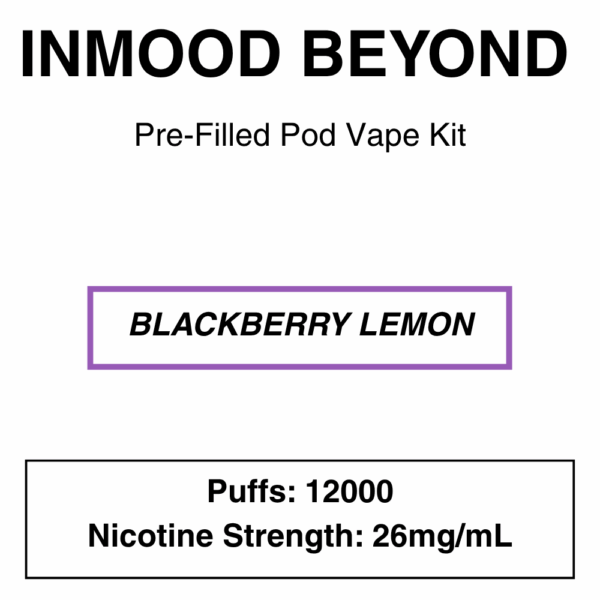 Inmood Beyond Closed Pod Vape Kit with reusable battery - up to 12000 Puffs - 26mg/ml Nicotine changeable pod-Kit - Image 15