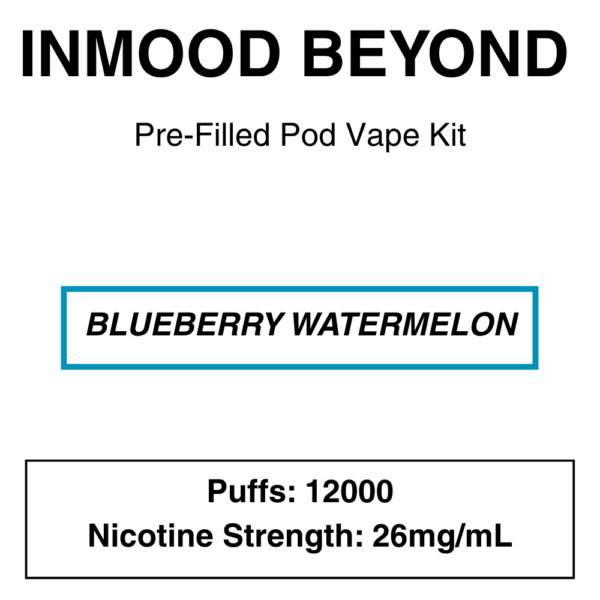 Inmood Beyond Closed Pod Vape Kit with reusable battery - up to 12000 Puffs - 26mg/ml Nicotine changeable pod-Kit - Image 13