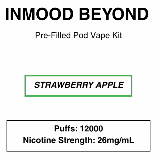 Inmood Beyond Closed Pod Vape Kit with reusable battery - up to 12000 Puffs - 26mg/ml Nicotine changeable pod-Kit - Image 6