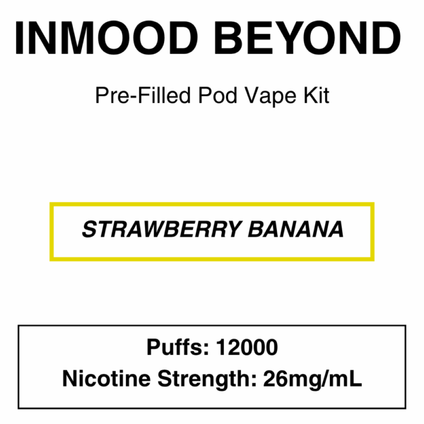 Inmood Beyond Closed Pod Vape Kit with reusable battery - up to 12000 Puffs - 26mg/ml Nicotine changeable pod-Kit - Image 5