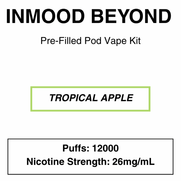 Inmood Beyond Closed Pod Vape Kit with reusable battery - up to 12000 Puffs - 26mg/ml Nicotine changeable pod-Kit - Image 3