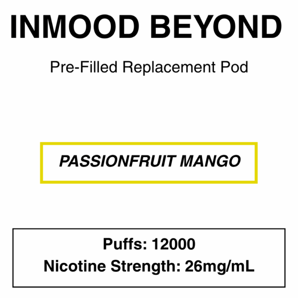 Inmood Beyond Closed Pod Vape - Replacement Pods - up to 12000 Puffs - 26mg/ml Nicotine - Image 12