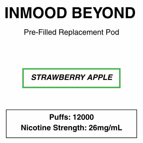 Inmood Beyond Closed Pod Vape - Replacement Pods - up to 12000 Puffs - 26mg/ml Nicotine - Image 6