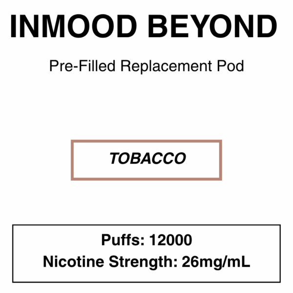 Inmood Beyond Closed Pod Vape - Replacement Pods - up to 12000 Puffs - 26mg/ml Nicotine - Image 4