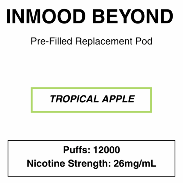 Inmood Beyond Closed Pod Vape - Replacement Pods - up to 12000 Puffs - 26mg/ml Nicotine - Image 3