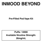 Inmood Beyond Closed Pod Vape Kit with reusable battery - up to 12000 Puffs - 26mg/ml Nicotine changeable pod-Kit