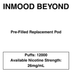 Inmood Beyond Closed Pod Vape - Replacement Pods - up to 12000 Puffs - 26mg/ml Nicotine