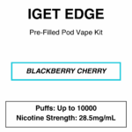 IGET - Edge Closed Pod Vape Kit with reusable battery - 10000 Puffs - 28.5mg/ml Nicotine changeable pod-Kit - Image 2