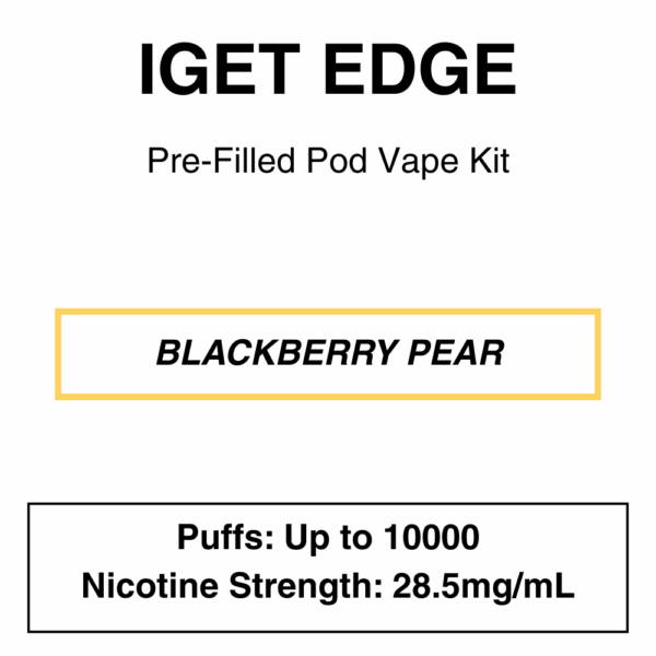 IGET - Edge Closed Pod Vape Kit with reusable battery - 10000 Puffs - 28.5mg/ml Nicotine changeable pod-Kit - Image 21