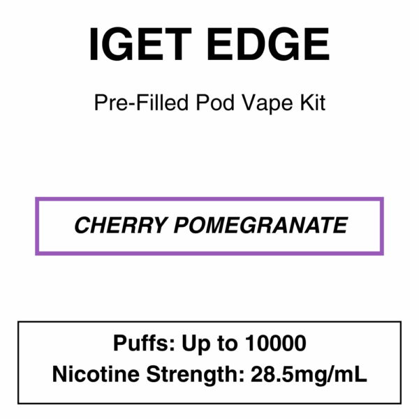 IGET - Edge Closed Pod Vape Kit with reusable battery - 10000 Puffs - 28.5mg/ml Nicotine changeable pod-Kit - Image 18