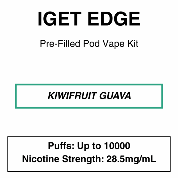 IGET - Edge Closed Pod Vape Kit with reusable battery - 10000 Puffs - 28.5mg/ml Nicotine changeable pod-Kit - Image 15