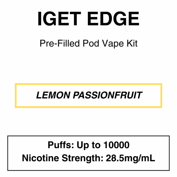 IGET - Edge Closed Pod Vape Kit with reusable battery - 10000 Puffs - 28.5mg/ml Nicotine changeable pod-Kit - Image 14